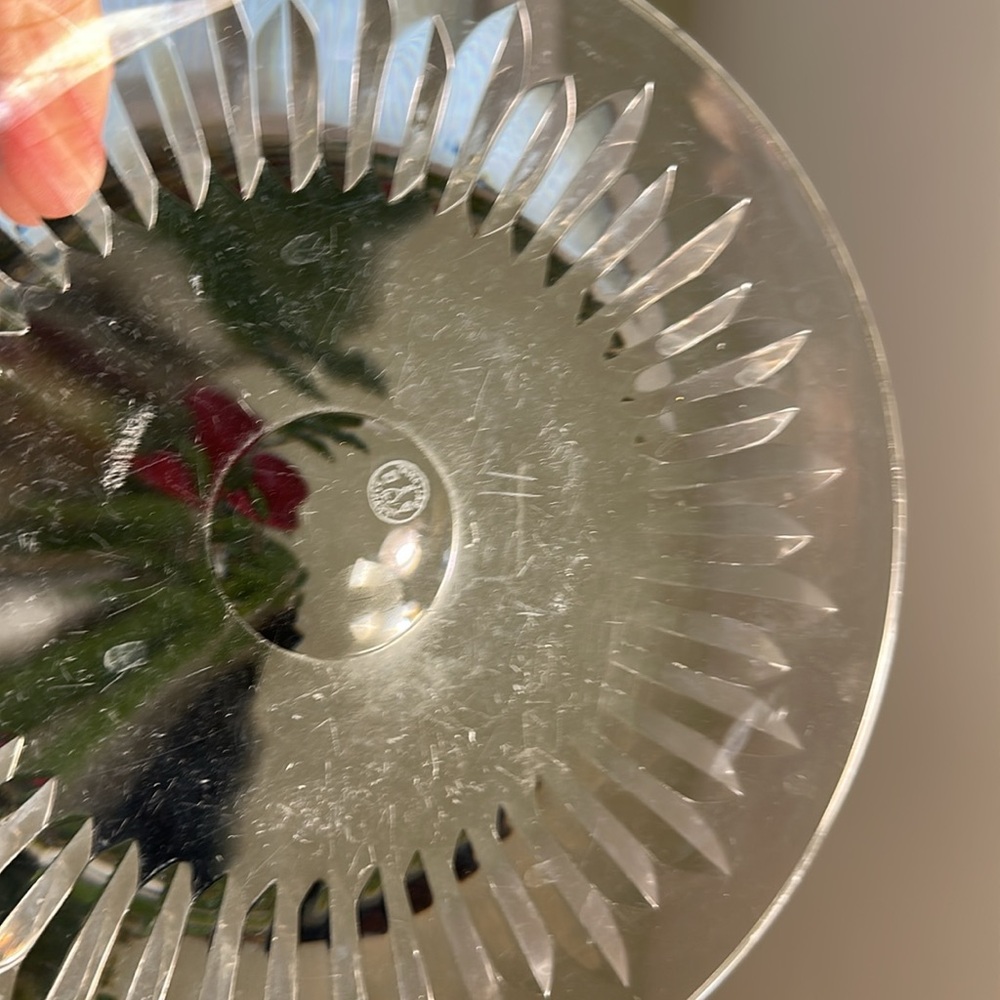 Set of Four Clear crystal baccarat Plates read all 7.5" - Picture 5 of 6